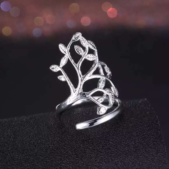 ❗️ Last One❗️925 Sterling Silver Tree of Life Adjustable  Ring - Picture 3 of 6